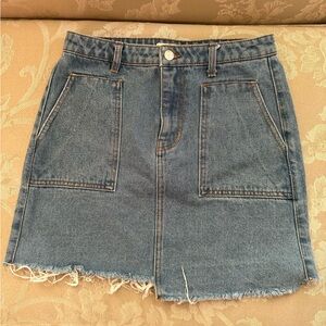 Pull&Bear Asymmetrical Jean Skirt Size M (28)